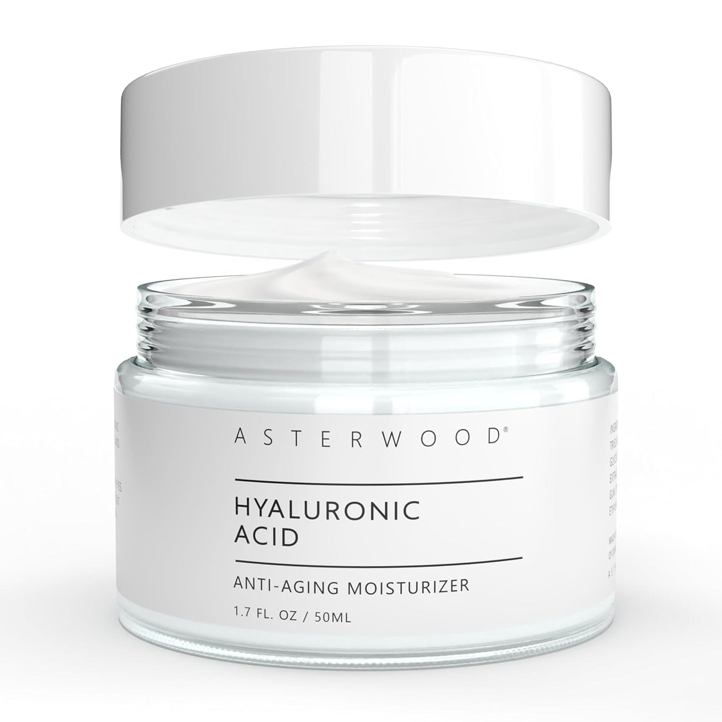 Asterwood Hyaluronic Acid Moisturizer - Anti-Aging, Wrinkle Reducing, Moisturizing, Hydrating - Fragrance-Free, Non-Comedogenic - 1.7 Fl Oz-BrightBean Baby