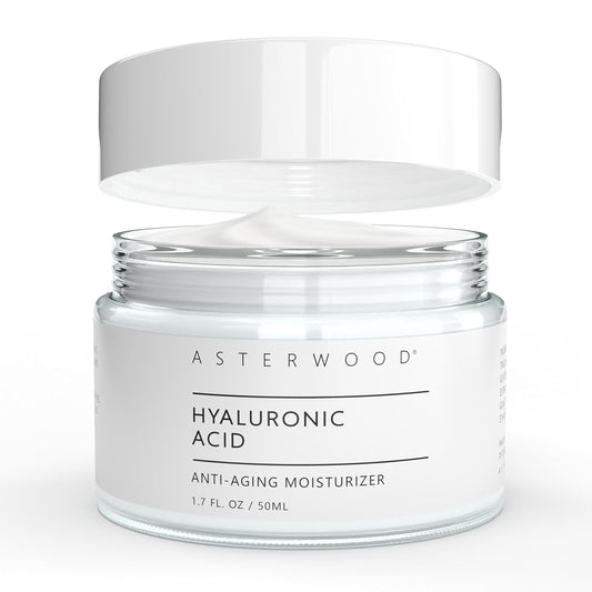 Asterwood Hyaluronic Acid Moisturizer - Anti-Aging, Wrinkle Reducing, Moisturizing, Hydrating - Fragrance-Free, Non-Comedogenic - 1.7 Fl Oz-BrightBean Baby