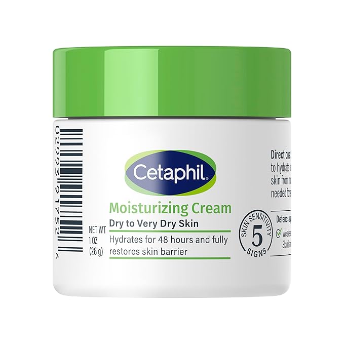Cetaphil Face & Body Moisturizer, Hydrating Moisturizing Cream for Dry to Very Dry, Sensitive Skin, NEW 1 oz 12 Pack, Fragrance Free, Non-Comedogenic, Non-Greasy-BrightBean Baby