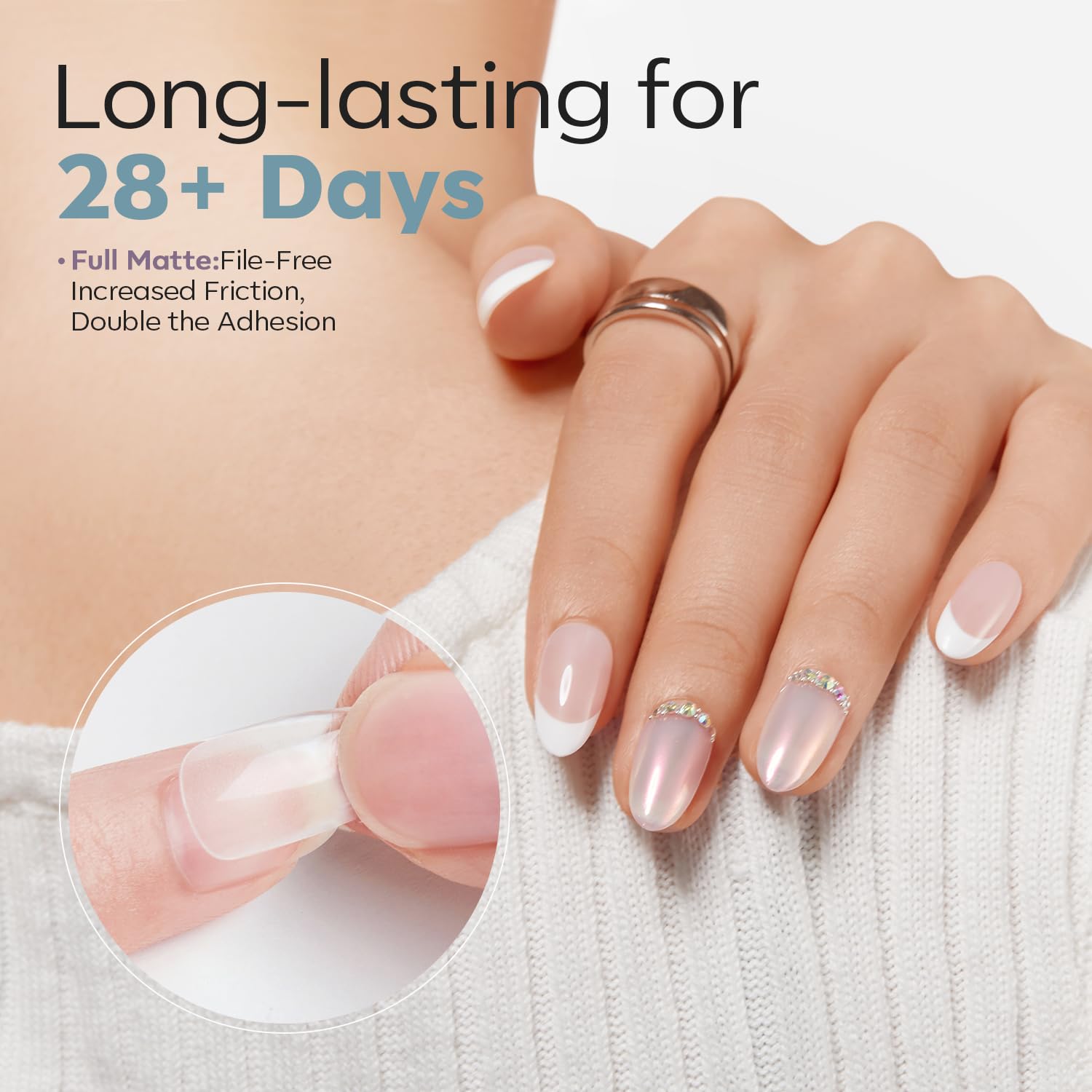 modelones Short Almond Fake Nail Tips - 510Pcs Full Matte Gel Tips Pre-shaped Full Cover Clear Acrylic Gel Kit False Press on Nails for Extension DIY Salon 15Sizes-BrightBean Baby