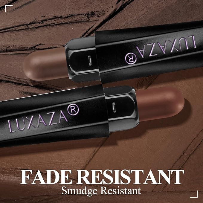 Neutral Eyeshadow Stick Makeup 6PCS Set, Dark Grey Shimmer Matte Cream Eye Shadow for Smoky Eye Brightener Pencil Crayon - A3 Smoky Rose Taupe-BrightBean Baby