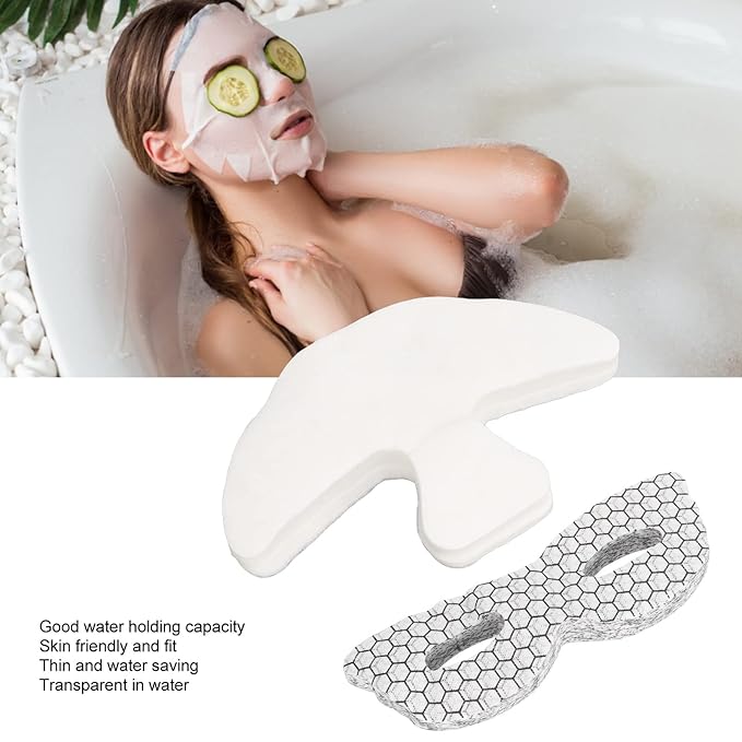 ZJchao Disposable Eye Forehead Masks, Eye Forehead Mask Paper Silk DIY Soft Disposable Hydrating Eye Care Paper Facial Eye Pads Spa DIY Clear Eye Mask Paper Beauty Sheets for Home Beauty-BrightBean Baby