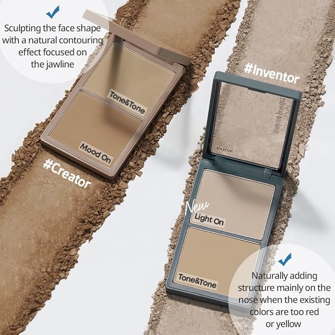 ETUDE Contour Powder 01 Creator (23AD) | Bronzer And Contour Palette To Effortlessly Define The Face Like A Selfie | Smooth, Velety Texture | Natural Look-BrightBean Baby