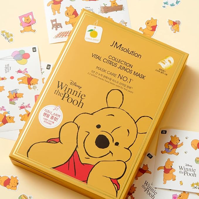 JMsolution Disney Collection Vital C mask- Brightening Elastic -Korean Skin care facial mask 10EA-BrightBean Baby