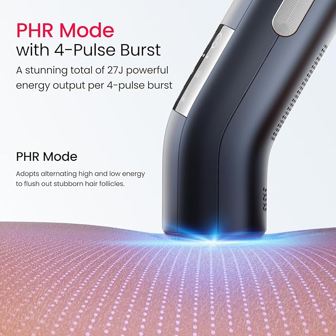 IPL Laser Hair Removal for Men, Dual Lights 100W, 35°F Sapphire Ice-Cooling, Quadruple-Pulse PHR Mode for Stubborn Hair, at Home Hair Removal Device for Armpits, Chest and Leg-BrightBean Baby