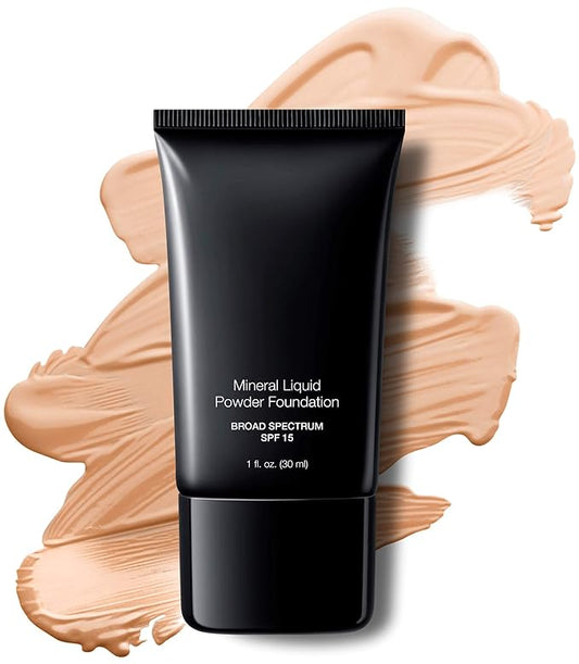 Mineral Liquid Powder Foundation SPF 15/1 Oz. Hypoallergenic - For All Skin Types (Porcelain)-BrightBean Baby