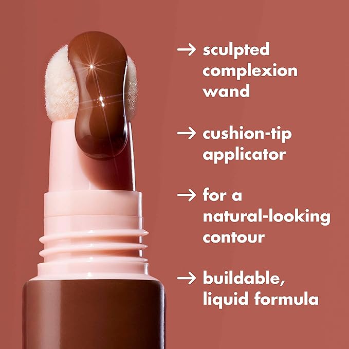 e.l.f. Halo Glow Contour Beauty Wand, Liquid Contour Wand For A Naturally Sculpted Look, Buildable Formula, Vegan & Cruelty-free, Tan/Deep-BrightBean Baby