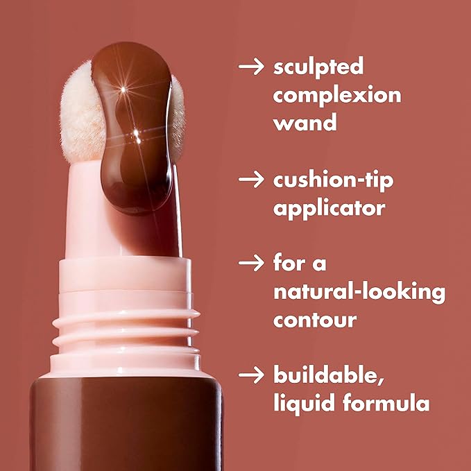 e.l.f. Halo Glow Contour Beauty Wand, Liquid Contour Wand For A Naturally Sculpted Look, Buildable Formula, Vegan & Cruelty-free, Deep/Rich-BrightBean Baby