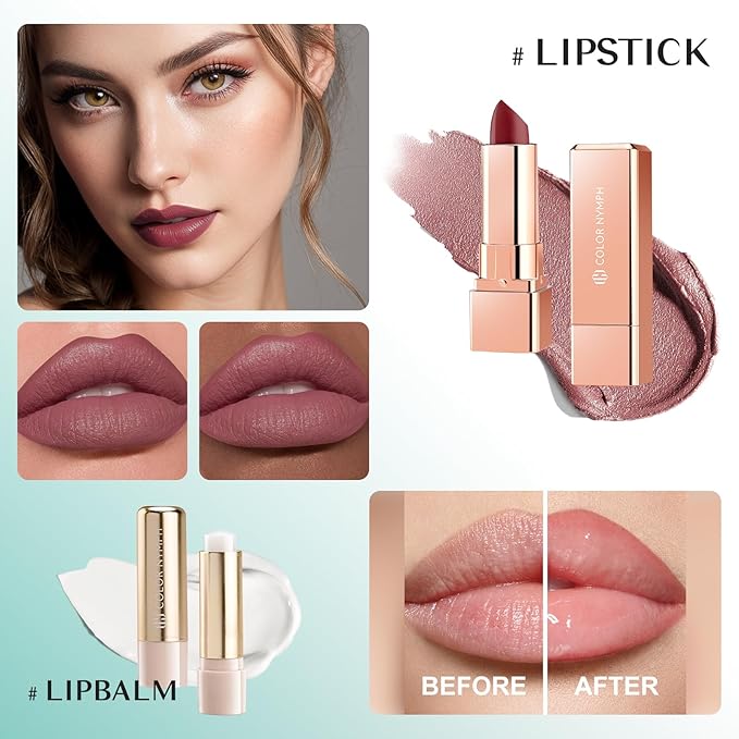 Color Nymph All In One Makeup Kit, Makeup Gift Set for Beginners Teenager Girls with Eyeshadow Palette Blush Lipstick Lip Pencil Eye Pencil Brush Mascara Portable Bag-BrightBean Baby