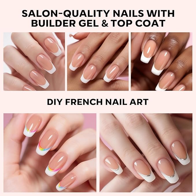 modelones French Tip Press on Nails, 150Pcs Short Coffin Fake Nails with Nail Box, Deep Nude Gel Nail Tips for Women, Soft Glue-On Nails for Natural Salon Look, DIY Nail Art Kit (15 Sizes)-BrightBean Baby