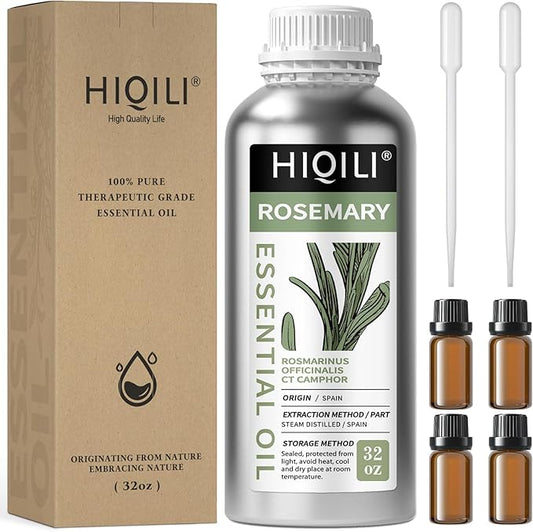 HIQILI 1000ML Rosemary Oil for Hair Growth, Add to Shampoo & Conditioner, 100% Pure Undiluted - 32 Fl Oz-BrightBean Baby