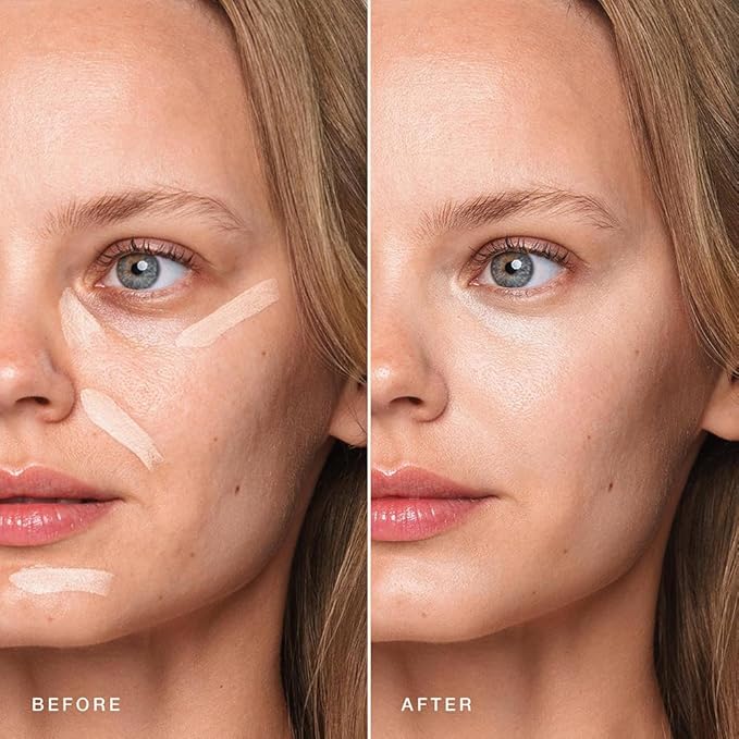 Jouer Essential High Coverage Concealer Pen - Under Eye Concealer for Dark Circles - Brightening Makeup for Eye Circles - Color Corrector Eye Primer with Hyaluronic Acid and Vitamin E-BrightBean Baby
