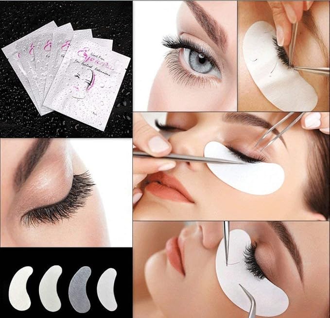 Eye Gel Pads 100 Pair Under Eye Pads Eyelash Extension Pads DIY Eye Lip Patch Pad Sticker Tapes False Eyelash Lash Extension Makeup Eye Gel Patches Lash Extension Beauty Tool Lip Powder Holder-BrightBean Baby