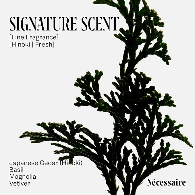 Nécessaire The Body Lotion with Pump. Hinoki. Multi-Peptide Firming Lotion to Moisturize, Firm, Strengthen. 2.5% Niacinamide, Vitamin C/E + Omega 6/9. 450ml / 15.2 fl oz-BrightBean Baby