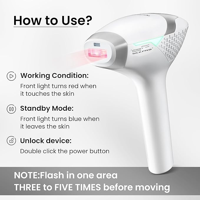 Diode Laser Hair Removal for Men and Women, V8S for Skin Tone 1-5, Permanent Reduction in Hair Regrowth, The World's First FDA-cleared Home-use Wide-Angle 810nm Laser Hair Removal Device-BrightBean Baby