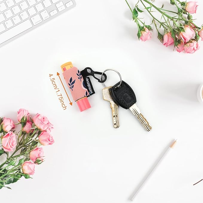 6 Pack Compact Clip-On Chapstick Holder Premium Release Clip Neoprene Sleeve Lip Balm with Clip Fits Most Standard Lip Balm (Colored Whale)-BrightBean Baby