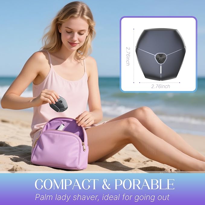 Electric Shavers for Women, Womens Electric Leg Shaver Cordless Painless Facial Hair Removal for Arms and Underarms Bikini Trimmer,Portable and Safe Wet and Dry Use Women Shaver (Iron Black)-BrightBean Baby