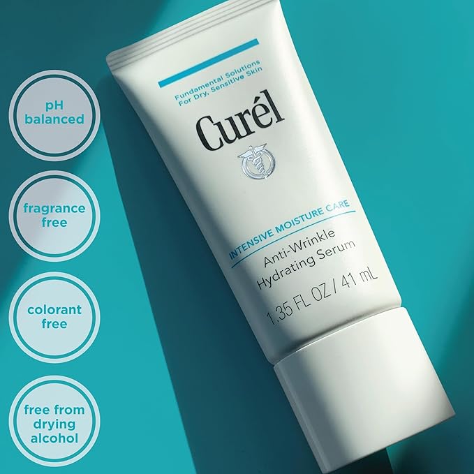 Curel Japanese Skin Care, Anti-Wrinkle Hydrating Serum, Lightweight Serum, Fragrance Free & Colorant Free, For Sensitive Skin, 1.3 Oz-BrightBean Baby
