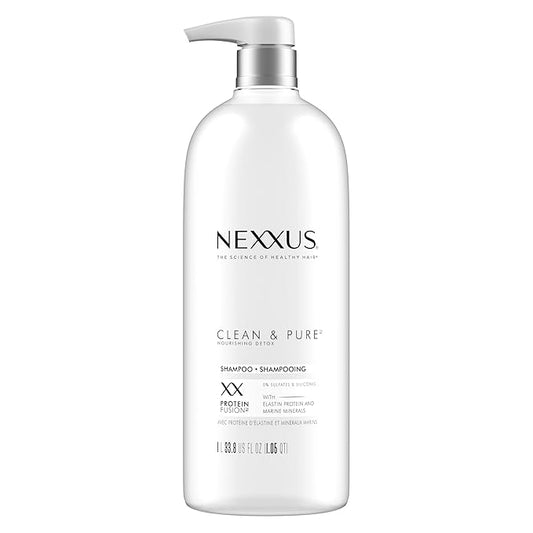 Nexxus Clean and Pure Clarifying Shampoo, With ProteinFusion, Nourished Hair Care Silicone, Dye And Paraben Free 33.8 oz-BrightBean Baby