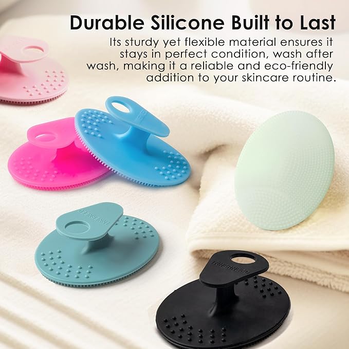 6 Pack INNERNEED Silicone Face Scrubber for Deep Cleansing and Exfoliation – Soft Facial Cleansing Brush, Gentle for All Skin Types, Blackhead & Acne Pore Care-BrightBean Baby