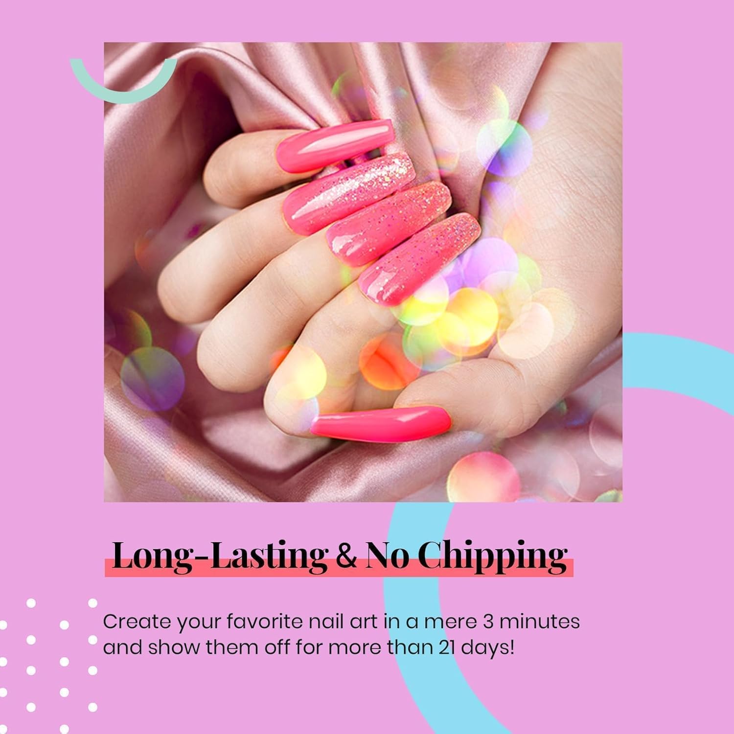 Beetles Hot Pink Gel Nail Polish 1Pcs 15ml Neon Pink Gel Nail Polish Bright Color Soak Off Uv LED Nail Lamp for Women DIY Manicure Gifts for Mom-BrightBean Baby