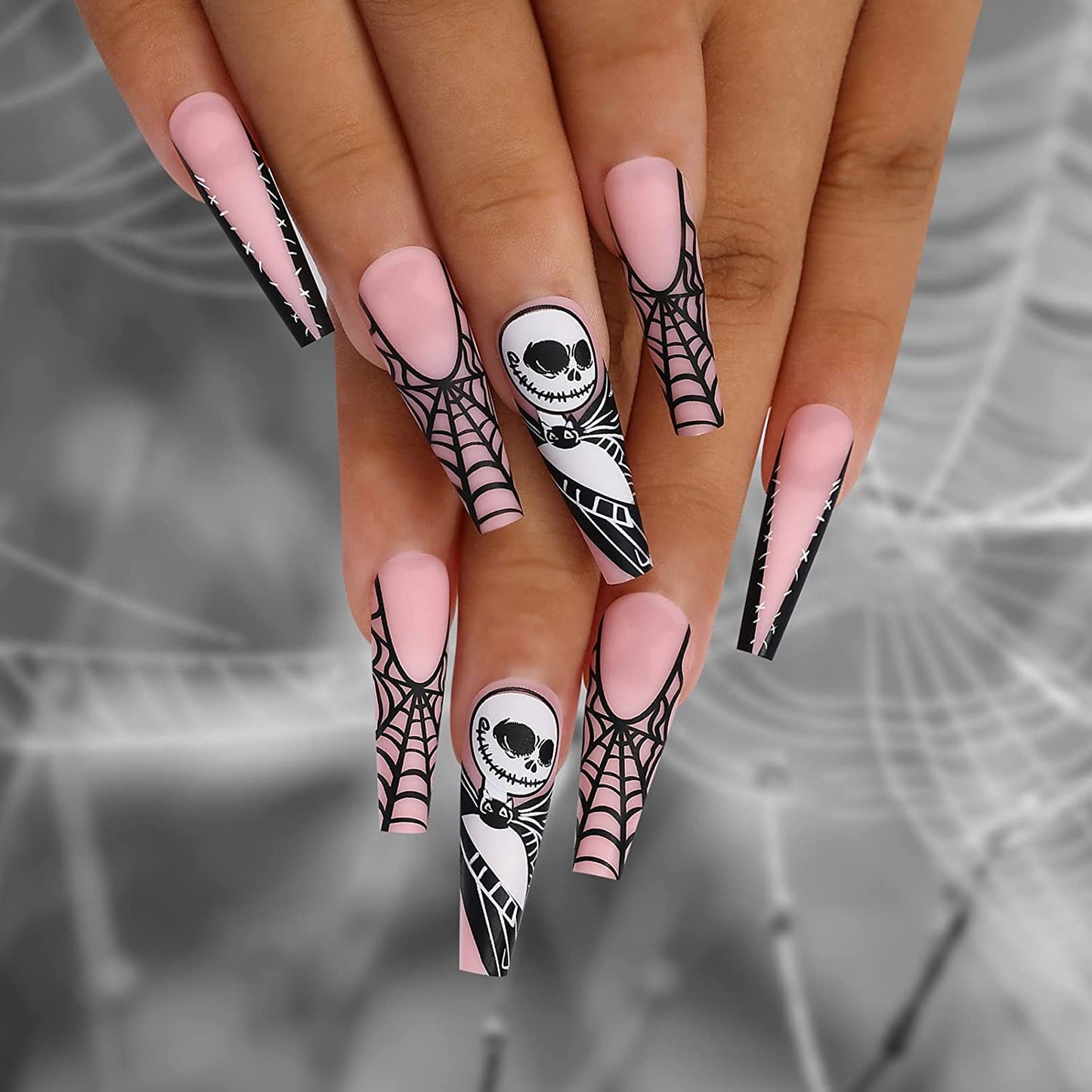 Halloween Nail Stamping Plate Nightmare Before Christmas Nails Stamping Kit The Day of Dead Ghost Holiday Nail Stamping Plate Nail Stamper Kit for Women Girls DIY Salon-BrightBean Baby