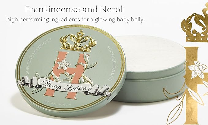 Bump Butter: 100% Natural Whipped Cocoa Butter Formula for Growing Baby Bumps - Soothing & Nourishing with Neroli & Frankincense - 3.4 Fl Oz/100 ML-BrightBean Baby