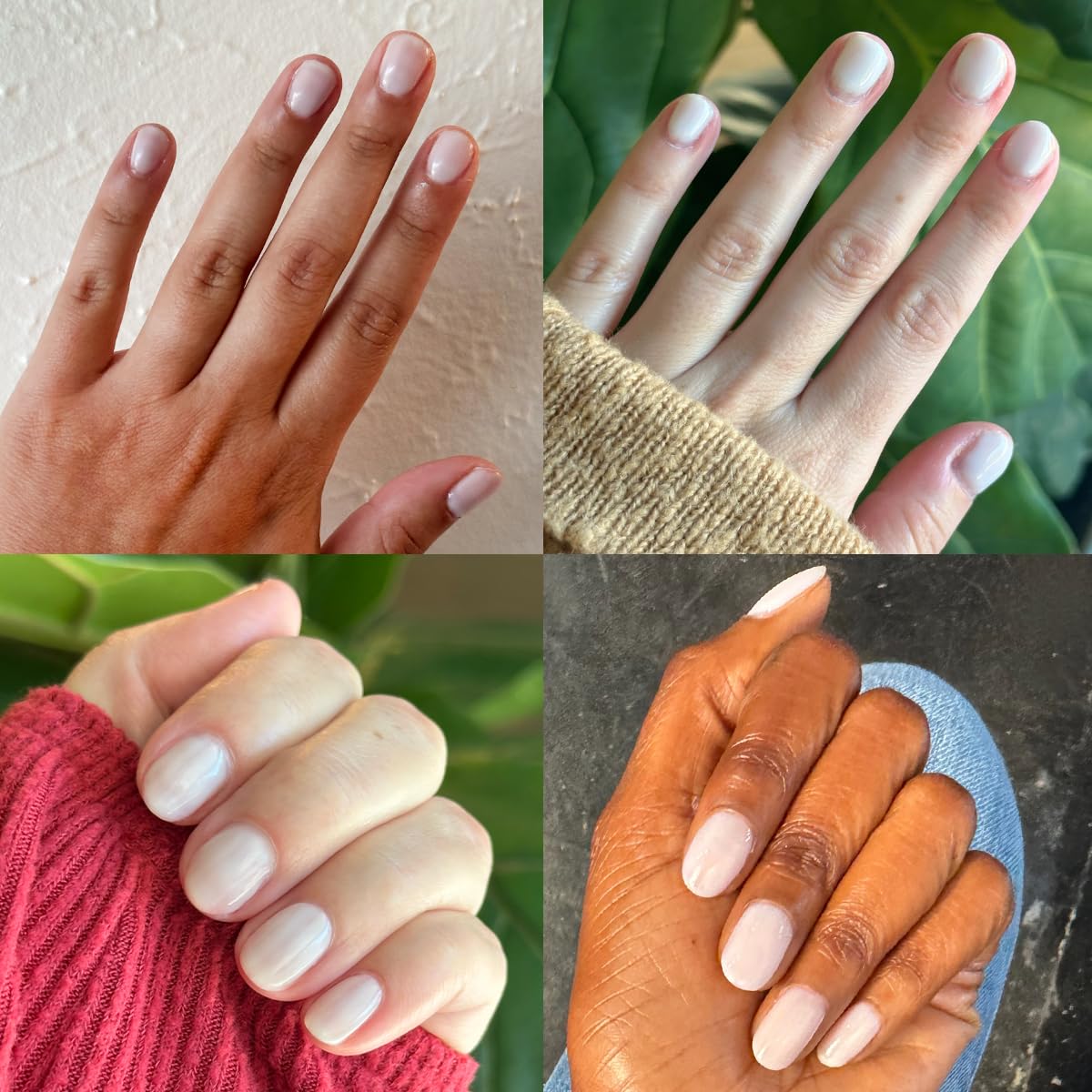 Olive & June Gel Polish | UV LED Nail Lamp Needed | Long Lasting Formula | Up to 21 Days of Wear | Damage-Free Removal | Salon-Quality Manicure at Home | Icing is the Best Part | White Sheer-BrightBean Baby