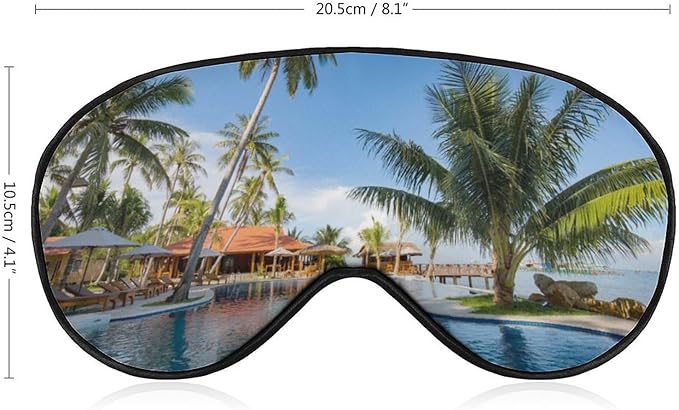 Custom Personalized Sleep Eye Mask Add Any Photo Text Logo Design Your Own Soft Blindfold Eyemask Blackout Eye Cover for Men Women Home Travel Offices, Chocolate, 8.1"x4.1"-BrightBean Baby