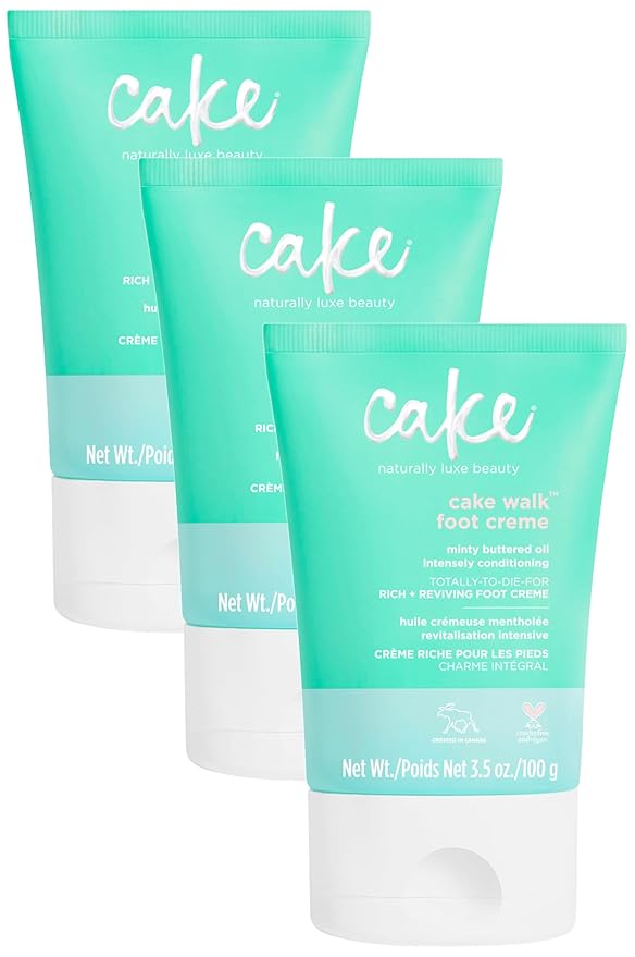 Cake Beauty Walk Triplemint Foot Crème, 3.4 Fluid Ounce (Pack of 3)-BrightBean Baby