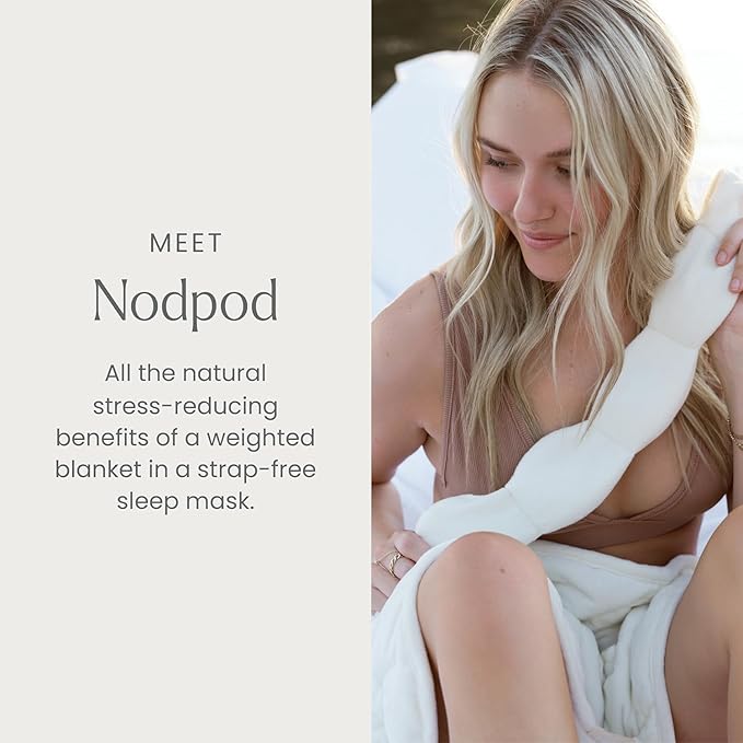 Nodpod Gentle Pressure Sleep Mask | Patented Light Blocking Design for Sleeping, Traveling & Relaxation - Bone-BrightBean Baby
