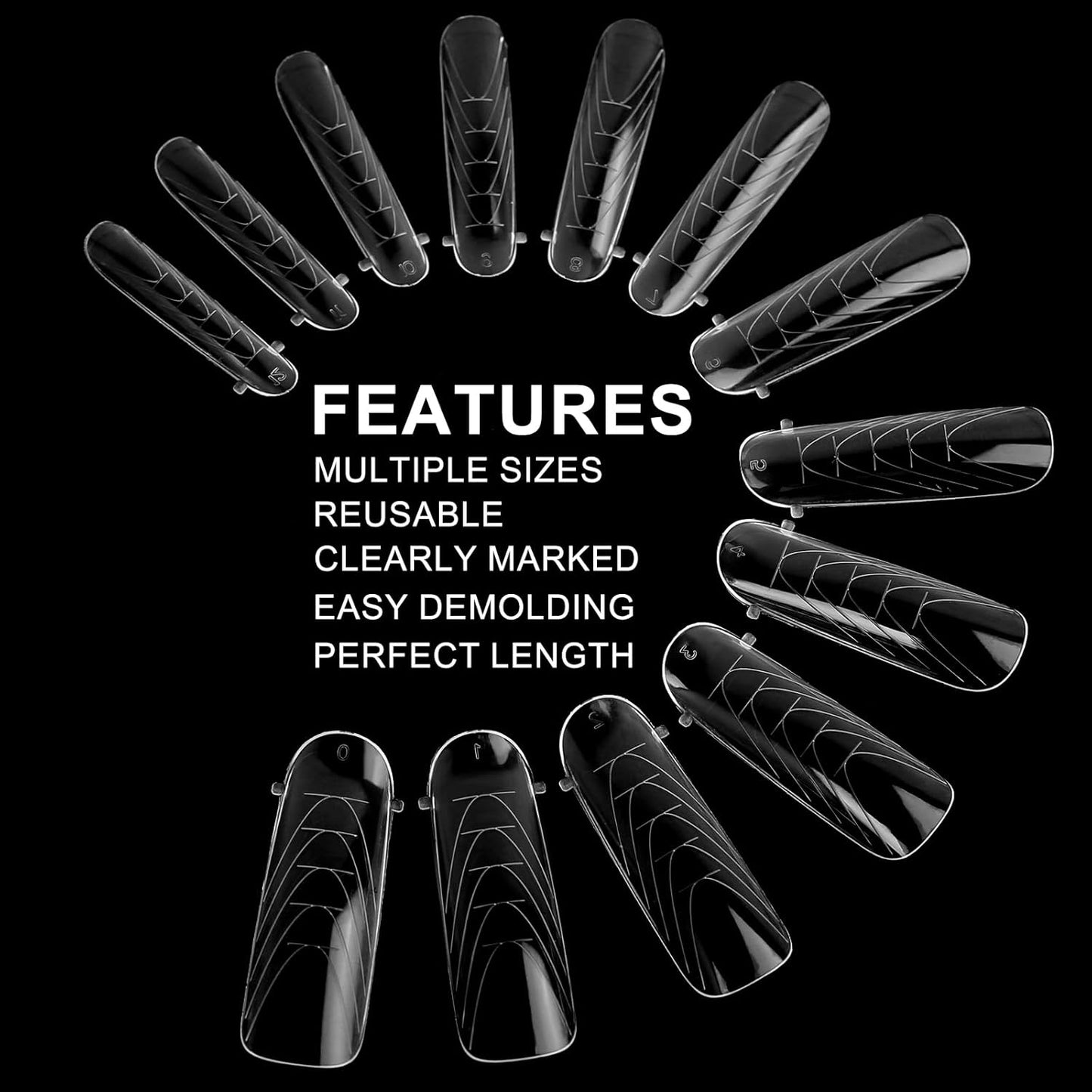 130Pcs Dual Nail Forms,Flat Oval Extension Poly nail gel Nail Forms Full Cover Reusable Nail Molds 13 Sizes for Solid Nail Gel Glue Nail Art Design Salon&DIY-BrightBean Baby