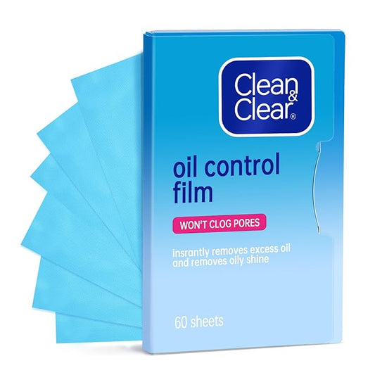 Oil Control Film, Oil Blotting Paper the Same Series with Clean & Clear Oil Absorbing Facial Sheets, 60 sheets Makeup Friendly High-performance Handy Face Blotting Paper for Oily Skin-BrightBean Baby