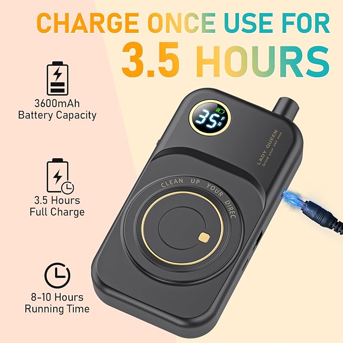 Portable Nail Drill Electric File: 35000RPM Professional Rechargeable Nail E File Machine,for Acrylic Nails Gel Polishing Removing, Cordless Efile with Bits Kit for Manicure Salon Home (Black)-BrightBean Baby