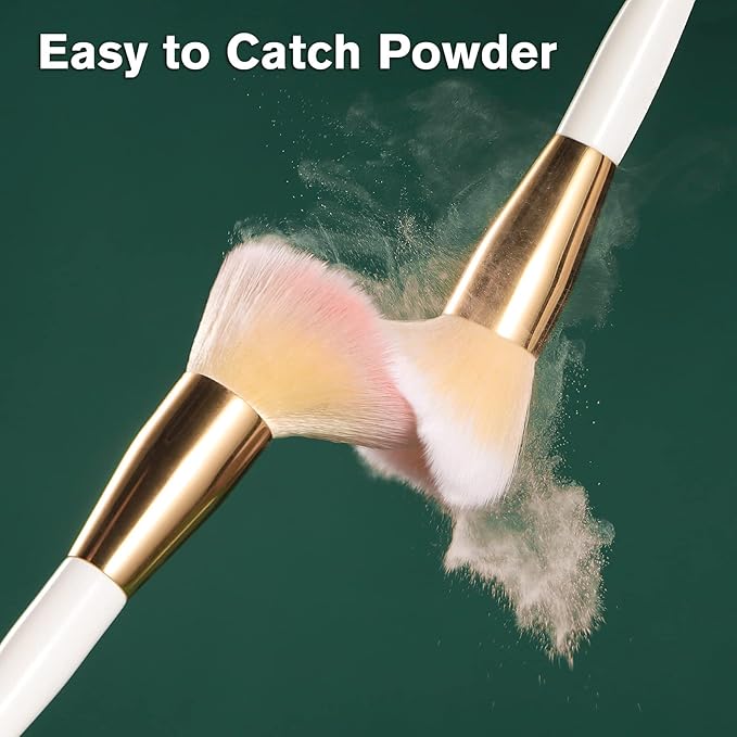 Makeup Brushes Set 10Pcs Professional Kabuki Foundation Eyeshadow Blush Blending Lip Full Face Cosmetic Kit W/Makeup Brush Set with Holder-BrightBean Baby