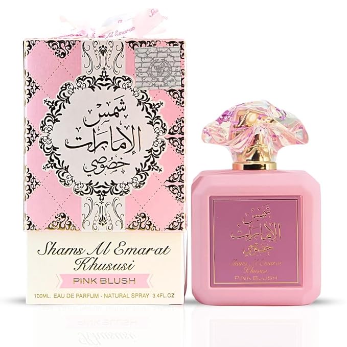 Ard Al Zaafaran Pink Blush Shams Al Emarat Khususi Eau De Parfum For Women Spray 100 ML (3.4 OZ) Long Lasting Arabian Perfumes For Women - Elegant & Sweet Ladies Perfume for Every Occasion (Pack of 3)-BrightBean Baby