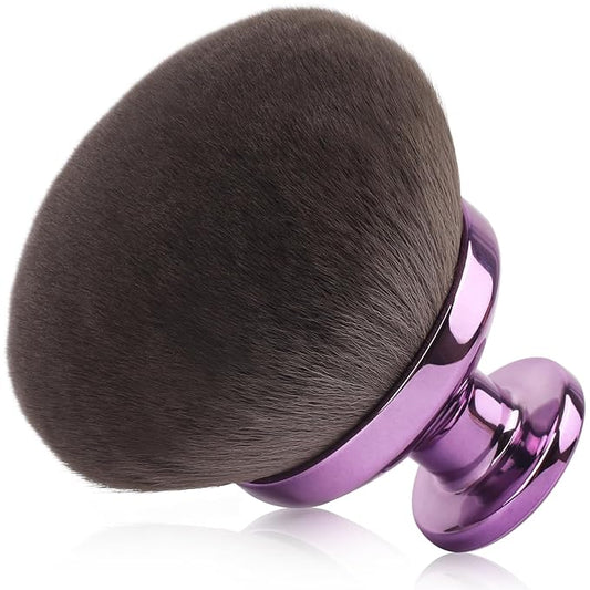 90MM Extra Large Self Tanner Kabuki Makeup Brush – Ultra Soft Dense Vegan Bristles for Body Makeup, Bronzer & Foundation–Applies Tanning Mousse, Lotion & Self Tanner，Wet & Dry (Purple)-BrightBean Baby