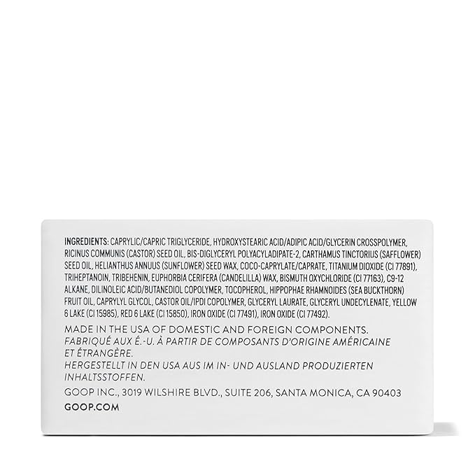 goop Beauty Cream Blush | Sheer Pop of Color for Lips & Cheeks | Vitamin C, Vitamin E, & Safflower Oil | Natural Makeup for Glowing Skin | Paraben & Silicone Free | 0.5 oz | Slipper - Creamy Peach-BrightBean Baby