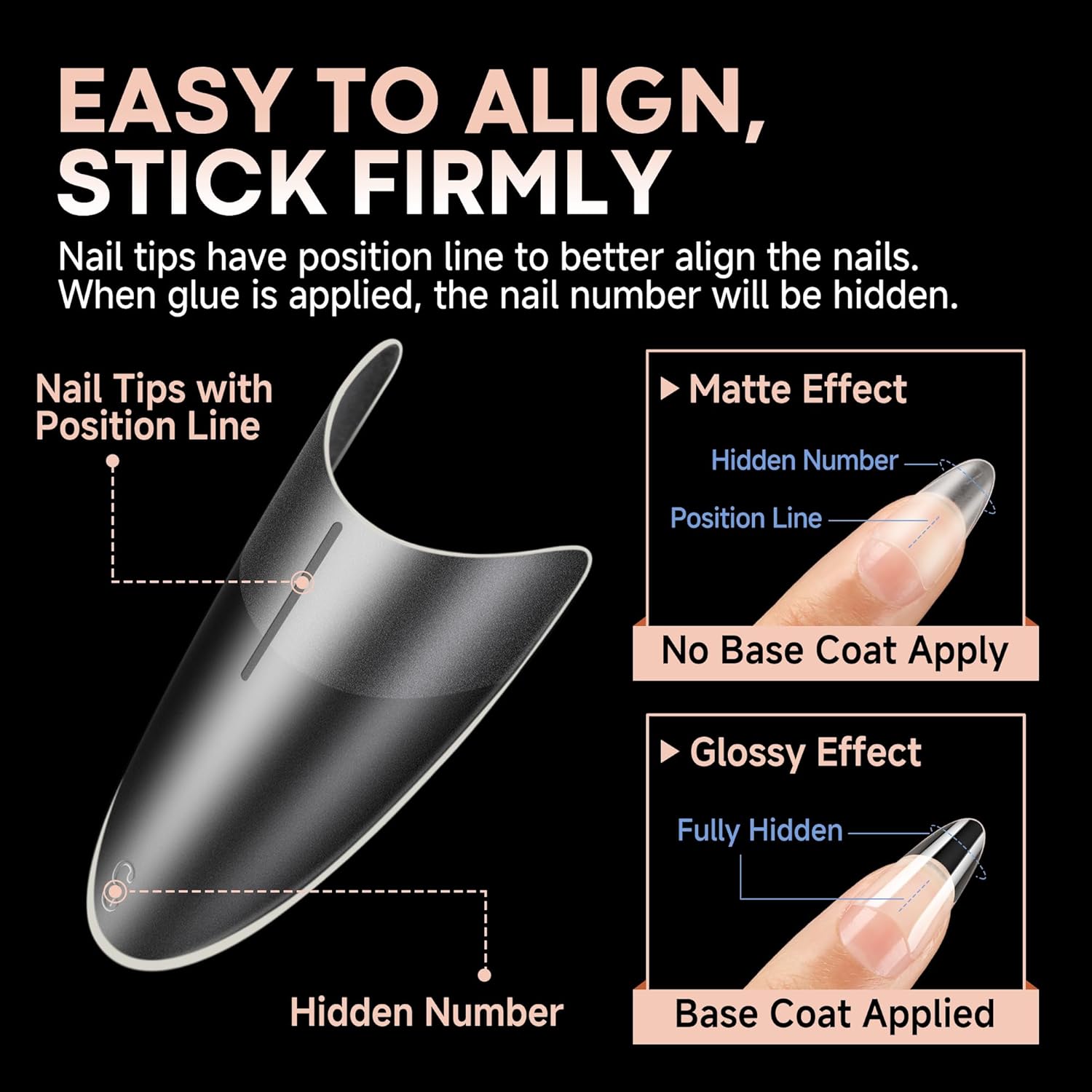 UNA GELLA Medium Almond Gel Nail Tips: Full Matte Almond Shape Nail Tips Half Cover 216pcs Medium Almonds Press On Nails DIY Salon for Fake Acrylic False Nails 12 Sizes, Saving Design Gelly Tips-BrightBean Baby