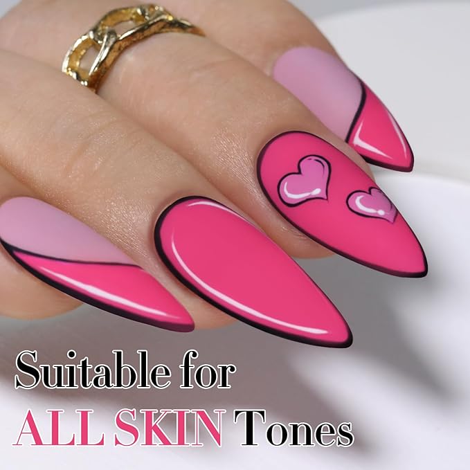 Double Rhythm Translucent Gel Polish Sheer Neutral Natural Light Milky Same Color Same Bottle 15ML Jelly UV Nail Polish Nail Art DIY at Home (Pink Purple-A1471)-BrightBean Baby