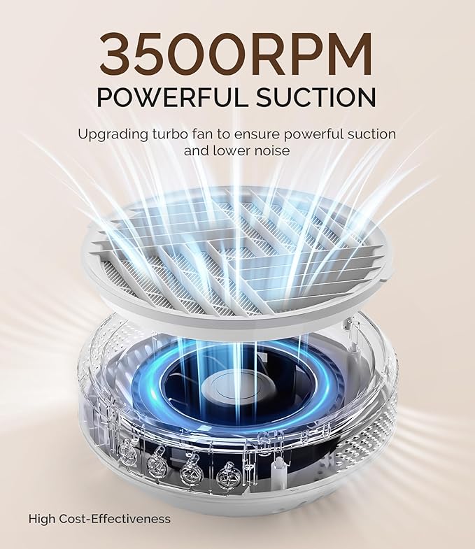 MelodySusie Cordless Nail Dust Collector,Compact Vacuum Fan Rechargeable Dust Collector with Reusable Filter,SProR Powerful Dust Suction Machine for Acrylic Gel Polish Manicure Pedicure at Salon&Home-BrightBean Baby