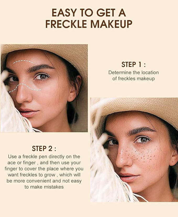 Freckle Pen 4 Colors Available, Natural Lifelike Freckle Makeup Pen, Waterproof Long Lasting Quick Dry - Light Brown, Natural Coffee, Chestnut, Dark Brown (2Pack) (3-Chestnut + 4-Dark Brown)-BrightBean Baby