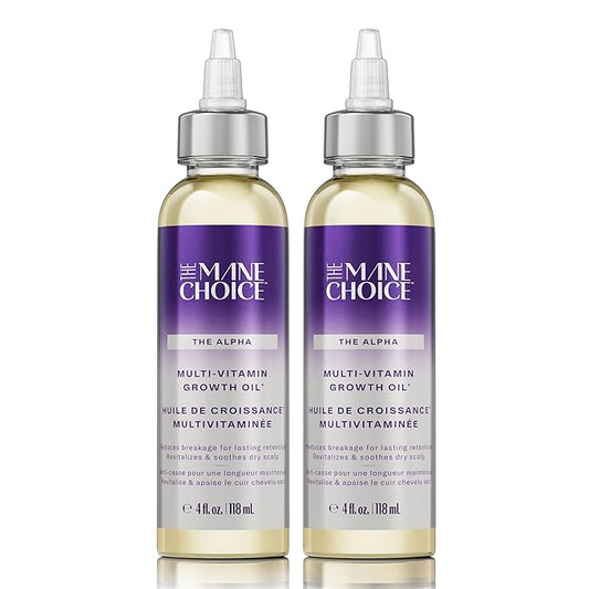 The Mane Choice Alpha Multi-Vitamin Scalp Nourishing Hair Growth Oil, Helps Stimulate, Revitalize & Soothe, Scalp Oil with Biotin, & Vitamin C, 4 oz, Pack of 2-BrightBean Baby