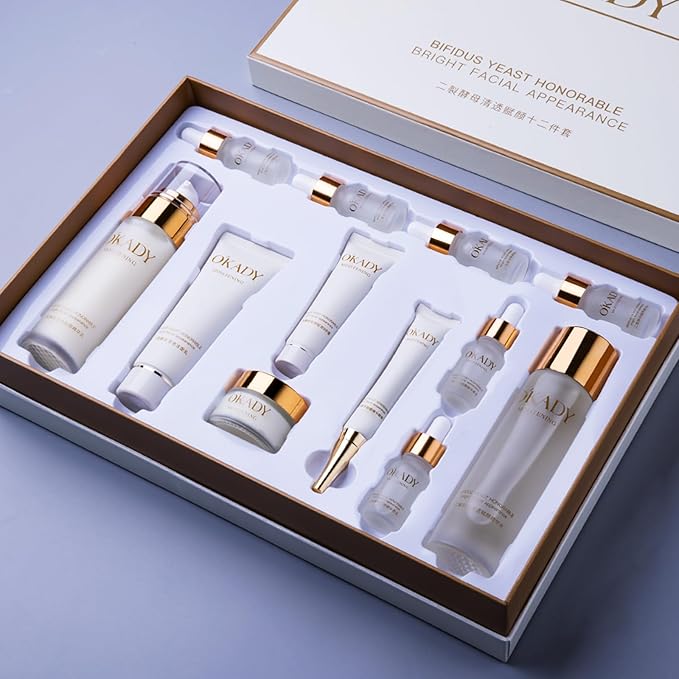 O'KADY Anti Aging Skin Care Sets Gentle Skin,Care Travel Kit,cleanser,Toner, Face Serum,Eye Cream,Face Cream Facial Skin Care Sets & Kits for Wife Mom Women Girl Valentine's Day (12 Piece)-BrightBean Baby