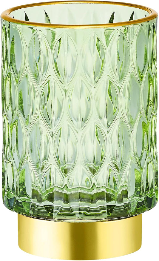 Makeup Brush Holder Organizer,Toothbrush Holders,Desk Pen Pencil Holder,Multifunctional Vintage Glass Brush Cup（A39-1-US）-BrightBean Baby