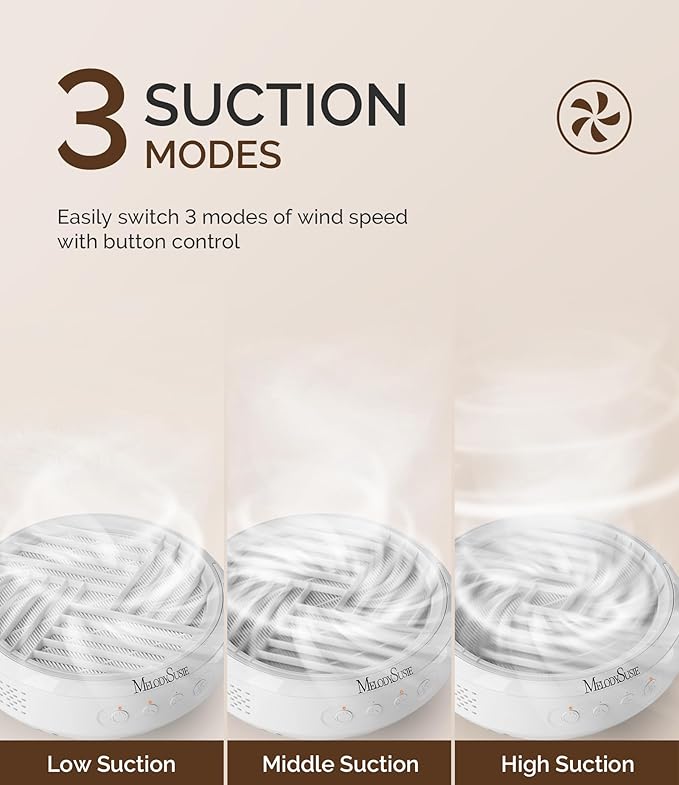 MelodySusie Cordless Nail Dust Collector,Compact Vacuum Fan Rechargeable Dust Collector with Reusable Filter,SProR Powerful Dust Suction Machine for Acrylic Gel Polish Manicure Pedicure at Salon&Home-BrightBean Baby