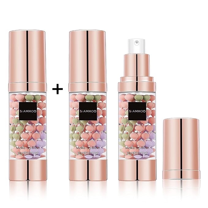 SIAMHOO One Step Face Primer Makeup Tricolor Tinted Moisturizer Skin Tone Correcting and Brightening Primer for Glowing and Flawless Makeup, 35ml - 2pcs-BrightBean Baby