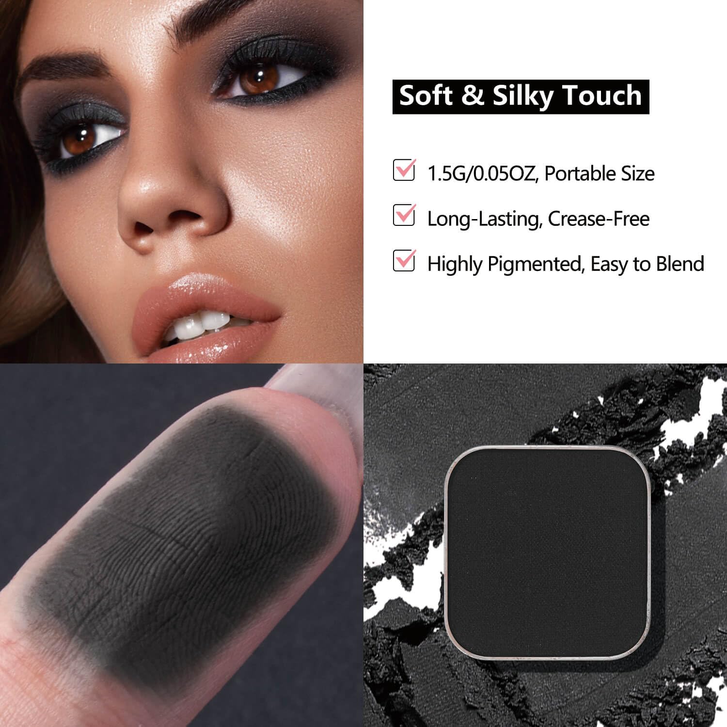 3-Color Eyeshadow Combo Pack – Matte & Shimmer Neutral Shades,Powder, Highly Pigmented, Long-Lasting, Refills Pans for Custom Magnetic Palette-BrightBean Baby