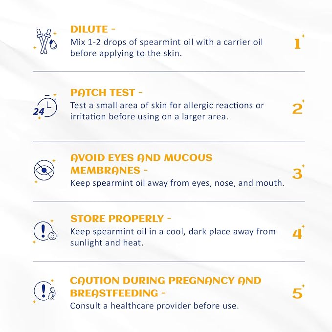 HIQILI 100ML Spearmint Oil for Skin Care, Facial, Can be Added to Lotions, Creams -100% Pure Natural Treatment Grade - 3.38 Fl Oz-BrightBean Baby