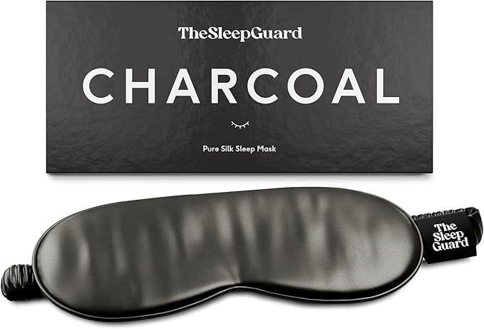 Pure Silk Sleep Mask [100% 6A Mulberry Silk, 22 Momme] Light Blocking Travel Essentials. Eye Masks for Sleeping. Black Oeko-Tex Blindfold. Eye Covers for Men & Women-BrightBean Baby